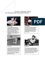 Activity #13: Make A Compilation of The Atleast 5 Baseball Player of All Time