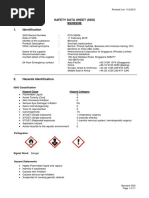 Safety Data Sheet (SDS) Benzene 1. Identification: GHS Classification Hazard Class Hazard Category