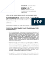 Instar Al Juez de Investigacion Preparatoria