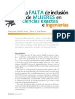 La Falta de Inclusión de Mujeres en Ciencias Exactas e Ingenierías