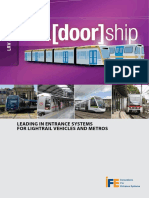 Leading in Entrance Systems For Lightrail Vehicles and Metros