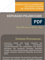 PEMASARAN FARMASI - Kepuasan Pelanggan-RPL-YOPI R