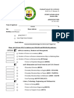 PLP Admission Form