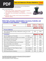 Product Data and Selection (Product Bulletins)