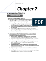 Organizational Control: Chapter Outline