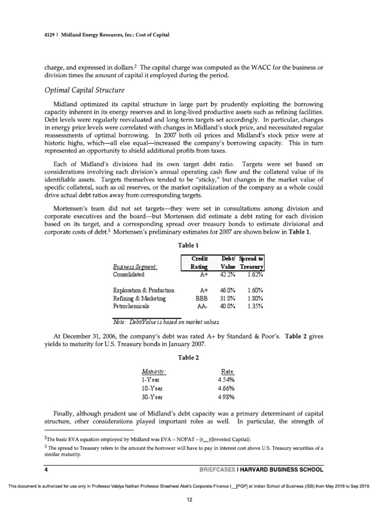 Debt Ratings and Maturity Analysis | PDF