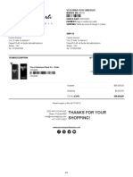 Thanks For Your Shopping!: Invoice No. Order Date Payment Shipping
