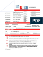 Group Assignment Cover Sheet: Student Details