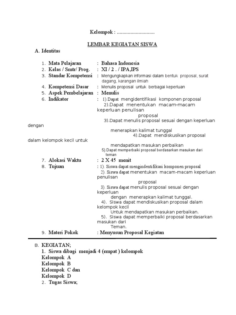 Contoh LKS Bahasa Indonesia