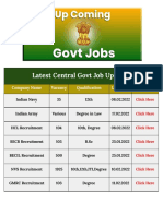 Upcoming Govt Job Details
