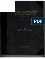 Manual on Planning & Design of Reinforced Concrete Multistoried Buildings Vol-I - CPWD