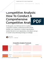 Competitive Analysis - How To Conduct A Competitive Analysis