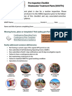 Pre-Inspection Checklist WWTP