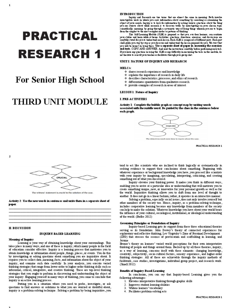 Inquiry-Based Learning for High School | PDF | Qualitative Research ...