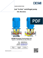 DESMI Vertical "In-Line" Centrifugal Pump: ESL Monobloc