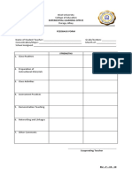 Experiential Learning Office: Form 103 (Feedback Form)