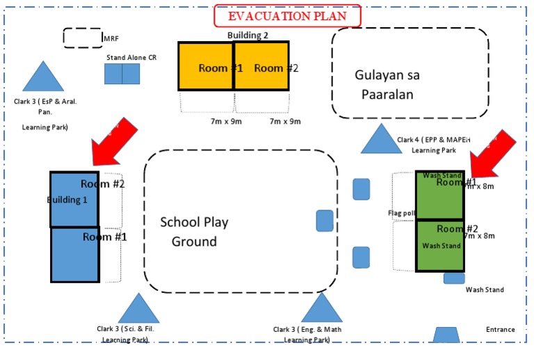 Evacuation Plan Map for School Buildings | PDF