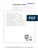 Prepositions of Time: Worksheet 10