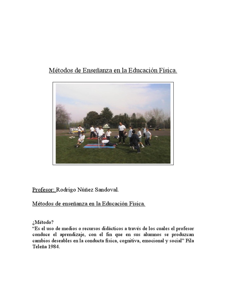 Métodos de Enseñanza en Educación Física | PDF | Maestros | Creatividad