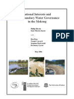 National Interests and Transboundary Water Governance in The Mekong (May 2006)