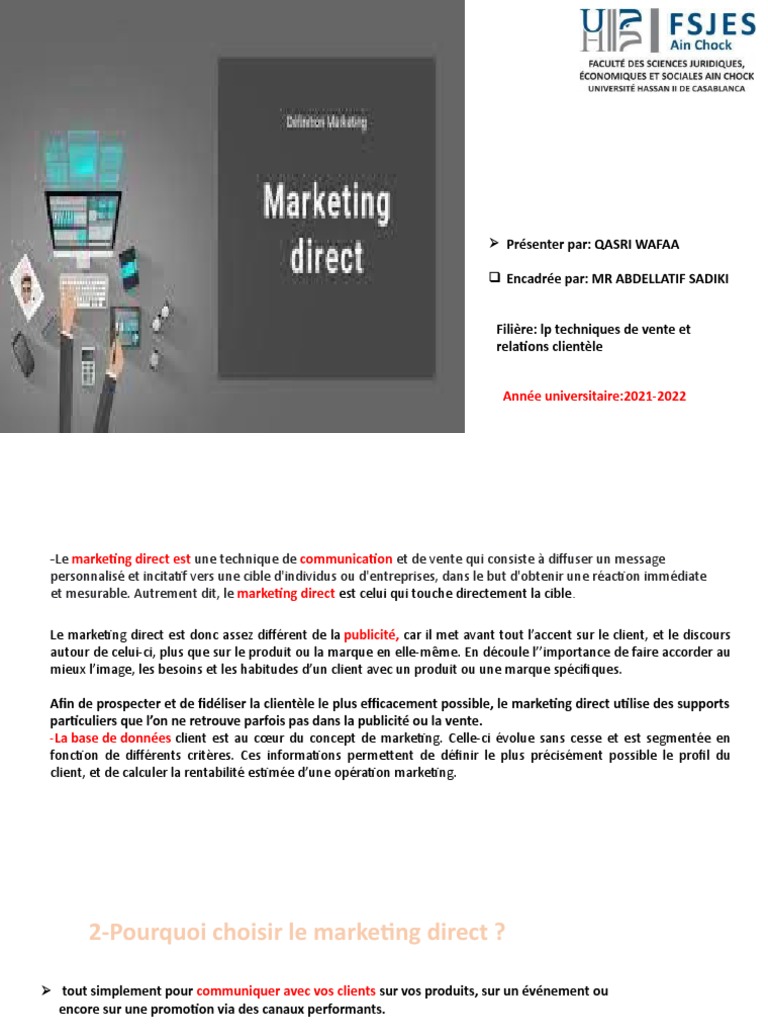 Introduction au marketing direct efficace | PDF