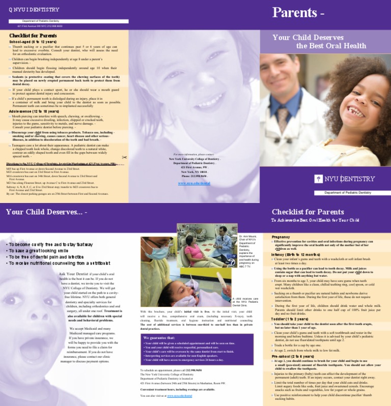 Parents: Your Child Deserves The Best Oral Health | PDF | Dentistry ...