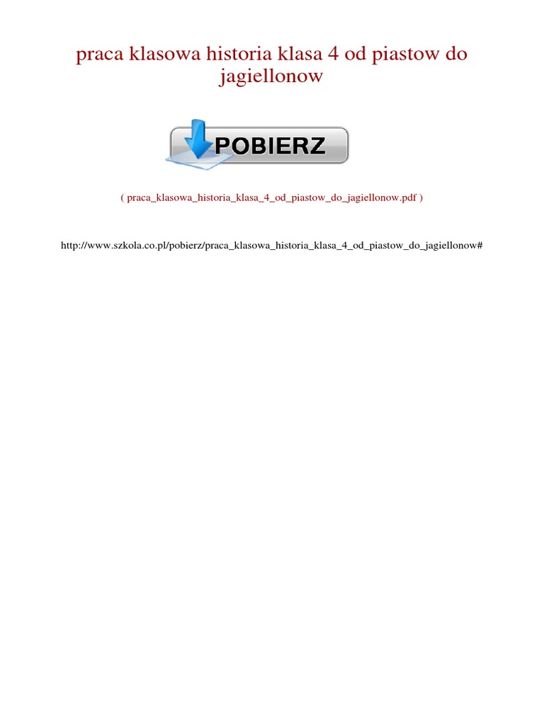 Od Piastów Do Jagiellonów Klasa 4 Test Online