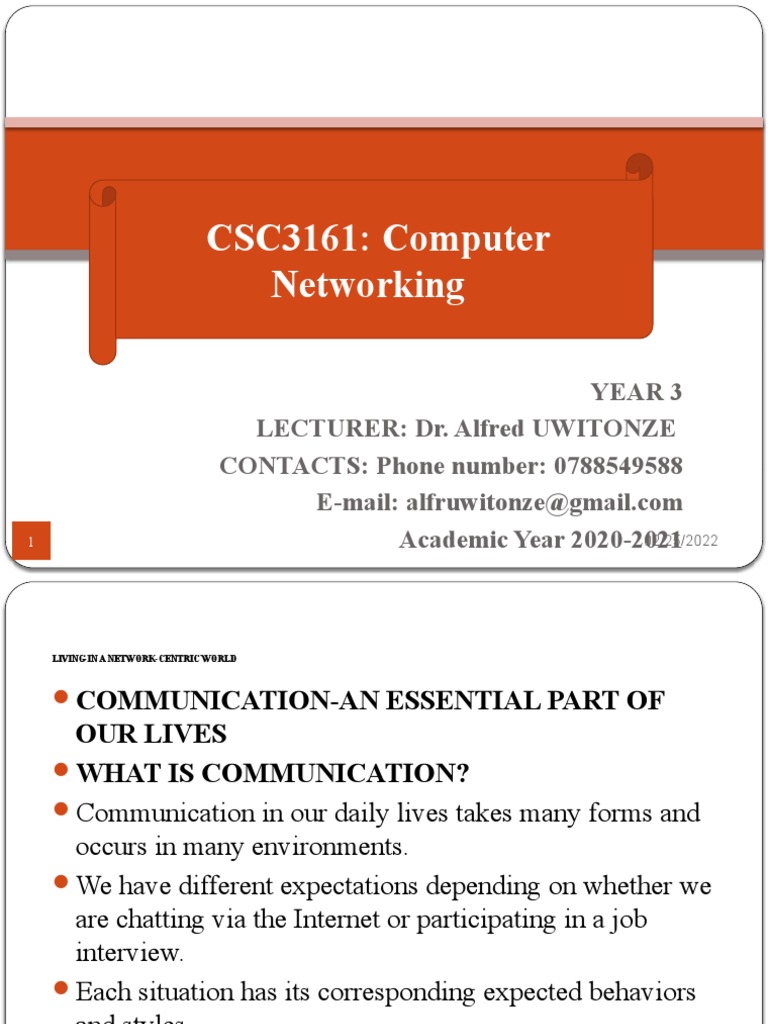1 Computer Networking PDF Computer Network Quality Of Service