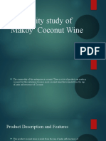 Feasibility Study of Makoy' Coconut Wine