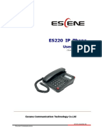 ES220 IP Phone: User Manual