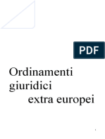 Appunti ordinamenti giuridici extra europei