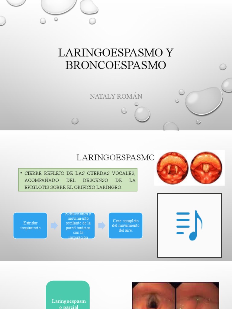 Manejo del Laringoespasmo y Broncoespasmo | PDF | Asma | Sistema ...