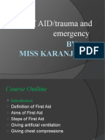 FIRST AID/trauma and Emergency: BY Miss Karanja