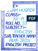 Iram Husain Roll No 59 English Portfolio File
