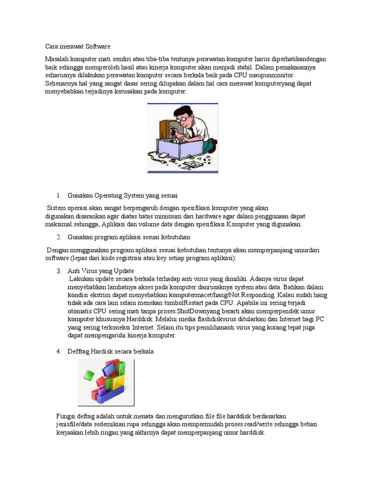 Perawatan Software untuk Komputer Optimal | PDF