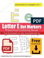Letter E Do A Dot Marker Preschool Coloring Pages Free Printable For Kids Alphabet ABC ThumbPDF