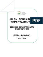 Plan Educativo Departamental: Consejo Departamental de Educacion