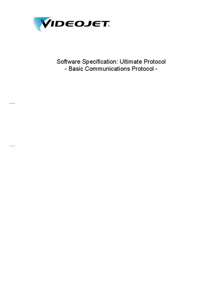 Specification Ultimate V1.7 Videojet PDF Computer File Text File
