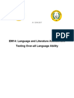 EM14: Language and Literature Assessment Testing Over-All Language Ability
