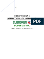 Ficha Técnica y Manual de Instalación Cubrodren