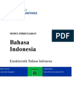 Karakteristik Bahasa Indonesia