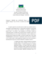 Socialização e construção da realidade social