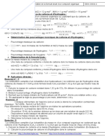 A-Rappel::: Collège Sadiki Détermination de La Formule Brute D'un Composé Organique Série Chimie 4