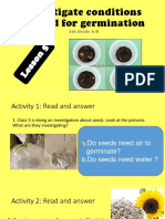 Lesson 5 Investigate Conditions Needed For Germination