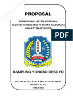 Proposal Listrik Pedesaan Kamp Yongsu Desoyo