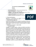 Formato de Proyecto de Emprendimiento Elaboralizacion y Comercializacion de Ensalada de Frutas