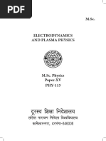 M.SC - pHYSICS - Electrodynamics and Plasma Physics - Paper XV