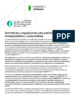 Normas y Regulaciones para biodegradables y compostables