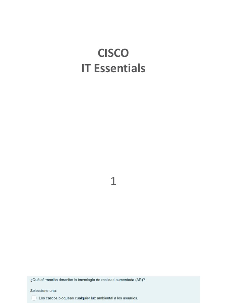 IT Essentials Final Exam Overview | PDF