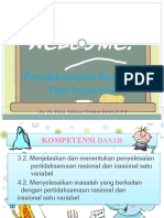 Pertidaksamaan Pecahahan (Rasional)